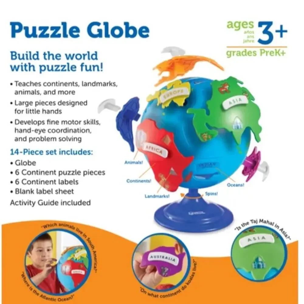 Puzzle Globe learning resources NEW  kids toys classroom toys school toys - Picture 1 of 7